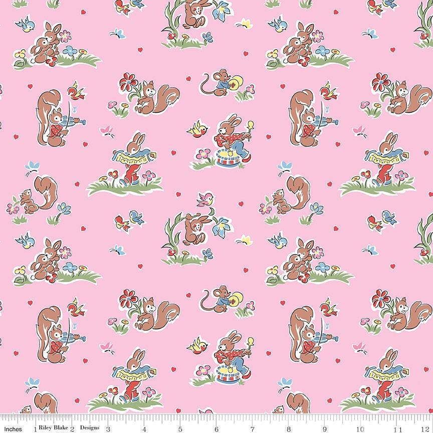 Love Notes Main Pink - Riley Blake Designs - Cotton Fabric by the Yard - C16380 - PINK - Ray of Sonshine Design