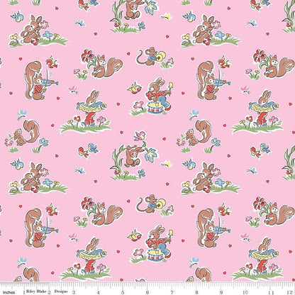 Love Notes Main Pink - Riley Blake Designs - Cotton Fabric by the Yard - C16380 - PINK - Ray of Sonshine Design