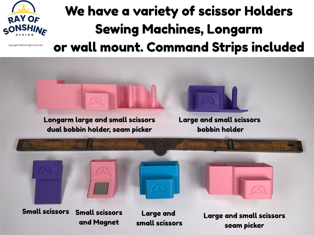Magnetic Seam Ripper Holder for Sewing Machine | Scissor & Pin Organizer | Snip-n-Pick Dock™ | Sewing Notion - Ray of Sonshine Design