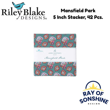 Mansfield Park 5" Stacker (Charm Pack) - Riley Blake Designs - Precuts 5 - 15190 - 42 - Ray of Sonshine Design