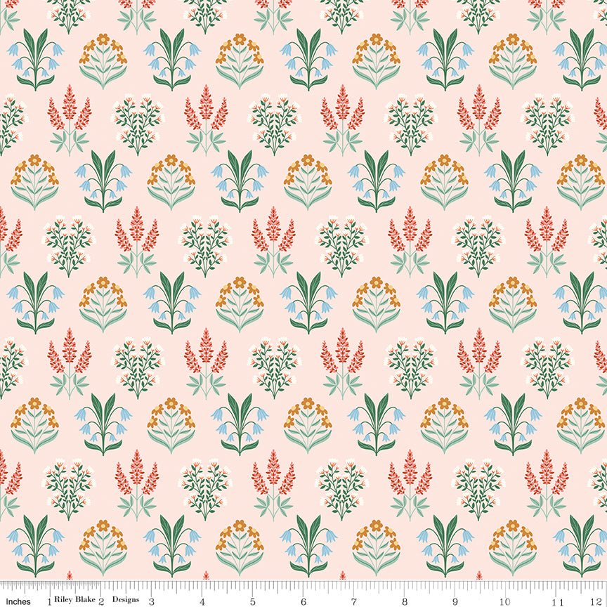 Meadow Moments Blossom Trail Pink Riley Blake Designs Fabric by the Yard - Ray of Sonshine Design