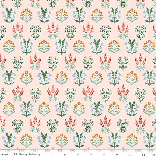 Meadow Moments Blossom Trail Pink Riley Blake Designs Fabric by the Yard - Ray of Sonshine Design