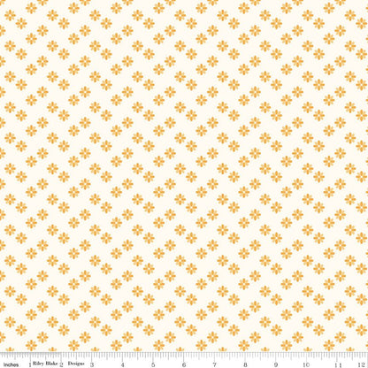 Meadow Moments Flower Sprinkle Cream Fabric by the Yard or Fat Quarter - Riley Blake Designs - Ray of Sonshine Design