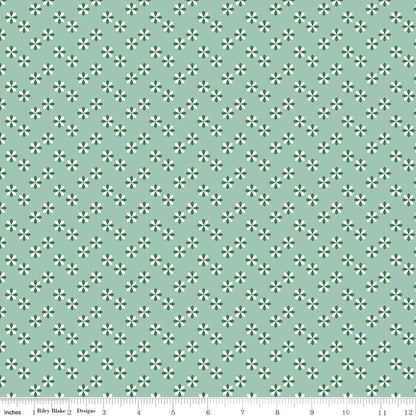 Meadow Moments Flower Sprinkle Mint Fabric by the Yard or Fat Quarter -Riley Blake Designs - Ray of Sonshine Design
