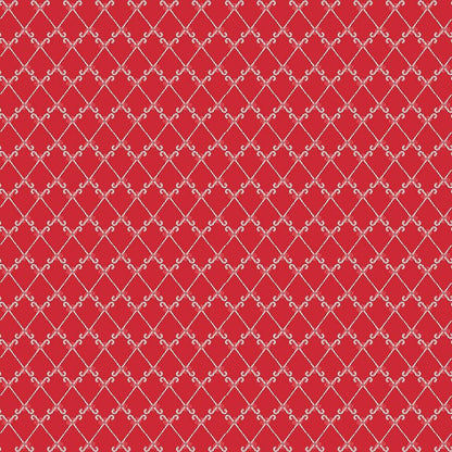 Mistletoe & Holly Candy Canes Red - Riley Blake Designs - Cotton Fabric by the Yard - C16406 - RED - Ray of Sonshine Design