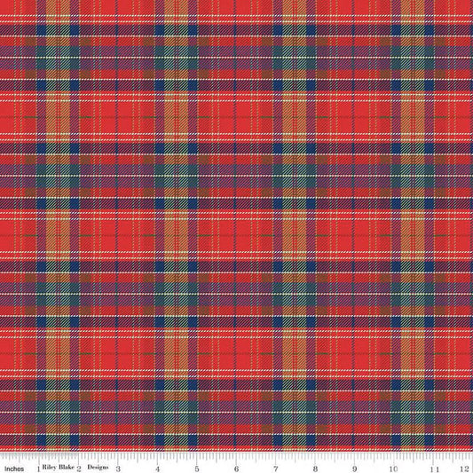 More Christmas Wishes Lumberjack Red - Riley Blake Designs - Quilting Cotton Fabric by the yard - Holiday - CD16558 - RED - Ray of Sonshine Design