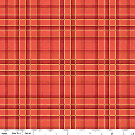 More Christmas Wishes Plaid Red - Riley Blake Designs - Quilting Cotton Fabric by the yard - Holiday - C16557 - RED - Ray of Sonshine Design