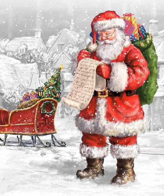 More Christmas Wishes Santa's List Panel - Riley Blake Designs - Quilting Cotton Fabric by the yard - Holiday - PD16550 - PANEL - Ray of Sonshine Design