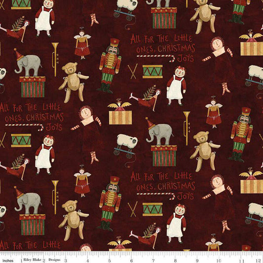 Naughty or Nice Toys Cranberry - C16261 - CRANBERRY - Riley Blake Designs - Christmas Fabric - Cotton Fabric by the yard - Ray of Sonshine Design
