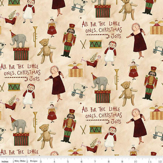 Naughty or Nice Toys Parchment - C16261 - PARCHMENT - Riley Blake Designs - Christmas Fabric - Cotton Fabric by the yard - Ray of Sonshine Design