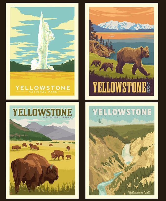 Np Pillow Panel Yellowstone Fabric Panel Fabric by the Yard or Fat Quarter | Riley Blake Designs - Ray of Sonshine Design