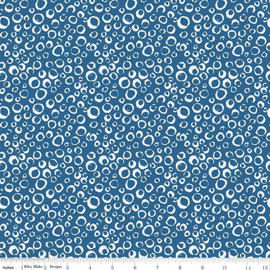 Ocean Oasis Bubbles Ocean - Riley Blake Designs - Cotton Fabric by the yard - Ocean Fabric - C15994 - OCEAN - Ray of Sonshine Design
