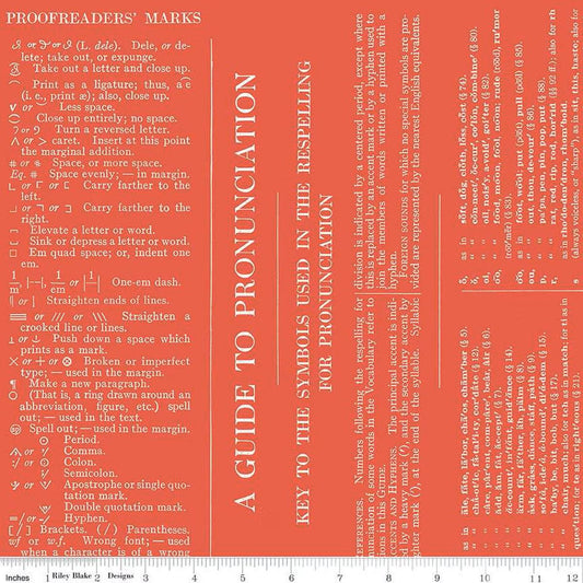 Old School Dictionary Red - Riley Blake Designs - Cotton Fabric by the yard - C14952 - RED - Ray of Sonshine Design