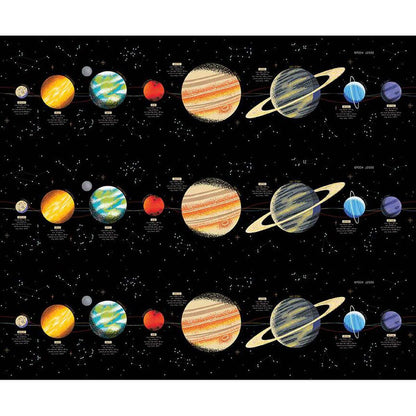 Outer Space by NASA Solar System Black - Riley Blake Designs - Cotton Fabric by the yard - CD15486 - BLACK - Ray of Sonshine Design