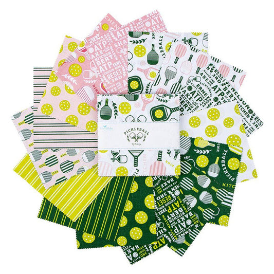 Pickleball 5" Stacker (Charm Pack) - Riley Blake Designs - Precuts 5 - 16200 - 42 - Ray of Sonshine Design
