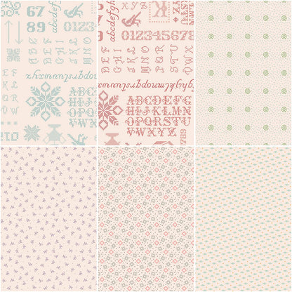 Piece & Plenty Latte 1 - Yard Fabric Bundle, 6 Pieces – Lori Holt for Riley Blake - Ray of Sonshine Design
