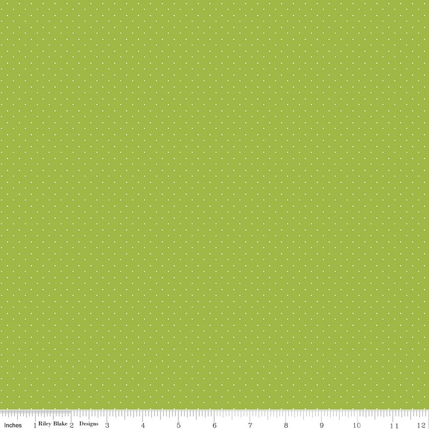 Pindots Lime American Jane Riley Blake Quilting Cotton Fabric by the Yard - Ray of Sonshine Design