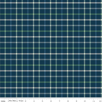 Plaid - Venture Club Camper Navy Riley Blake Designs Quilting Cotton Fabric by the Yard - Ray of Sonshine Design
