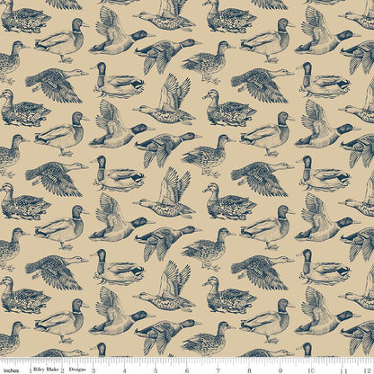 Plaid - Venture Club Ducks Tan Riley Blake Designs Quilting Cotton Fabric by the Yard - Ray of Sonshine Design