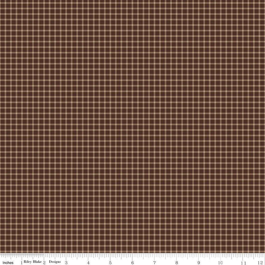 Plaid - Venture Club Explorer Brown Riley Blake Designs Quilting Fabric by the Yard - Ray of Sonshine Design