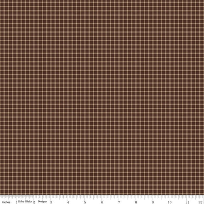 Plaid - Venture Club Explorer Brown Riley Blake Designs Quilting Fabric by the Yard - Ray of Sonshine Design