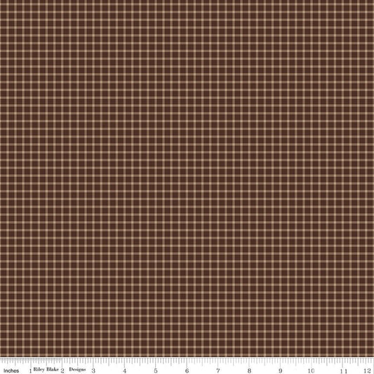Plaid - Venture Club Explorer Brown Riley Blake Designs Quilting Fabric by the Yard - Ray of Sonshine Design