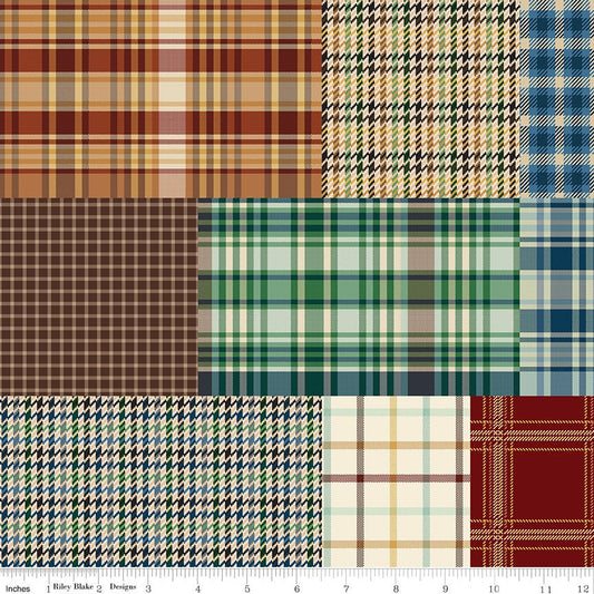 Plaid - Venture Club Plaids Cheater Print Multi Riley Blake Designs Quilting Cotton Fabric by the Yard - Ray of Sonshine Design