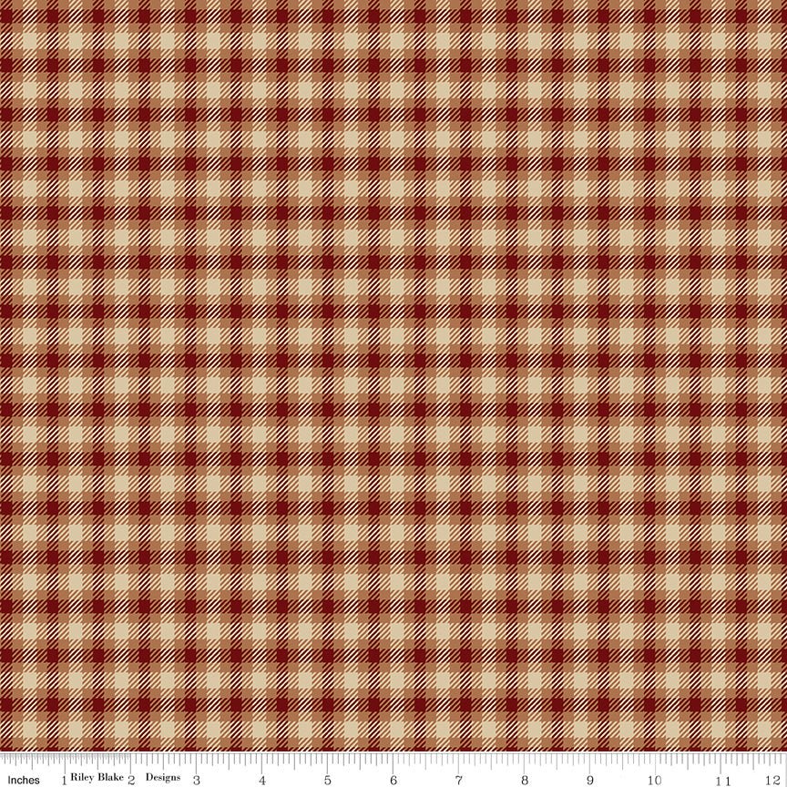 Plaid-Venture Club Scout Mahogany Riley Blake Designs Fabric by the Yard - Ray of Sonshine Design