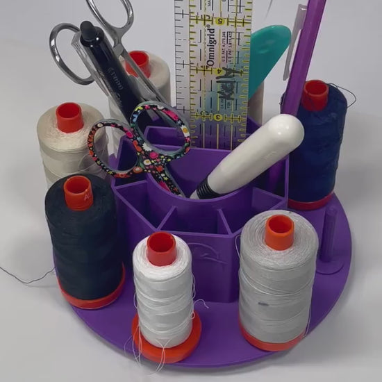 Sewing Caddy Carousel, Thread Holder and Tool Organization