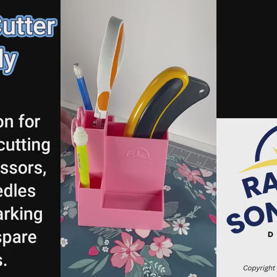 Rotary Cutter Caddy – Scissor & Notions Organizer for Quilters and Sewists - Fabric cutting stations