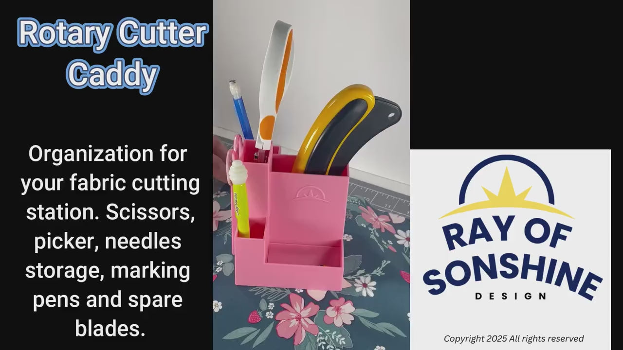 Rotary Cutter Caddy – Scissor & Notions Organizer for Quilters and Sewists - Fabric cutting stations