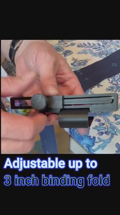 Binding Folder Clip for Quilt Binding, Fully Adjustable Width up to 3 inches making it Easier to Create Binding