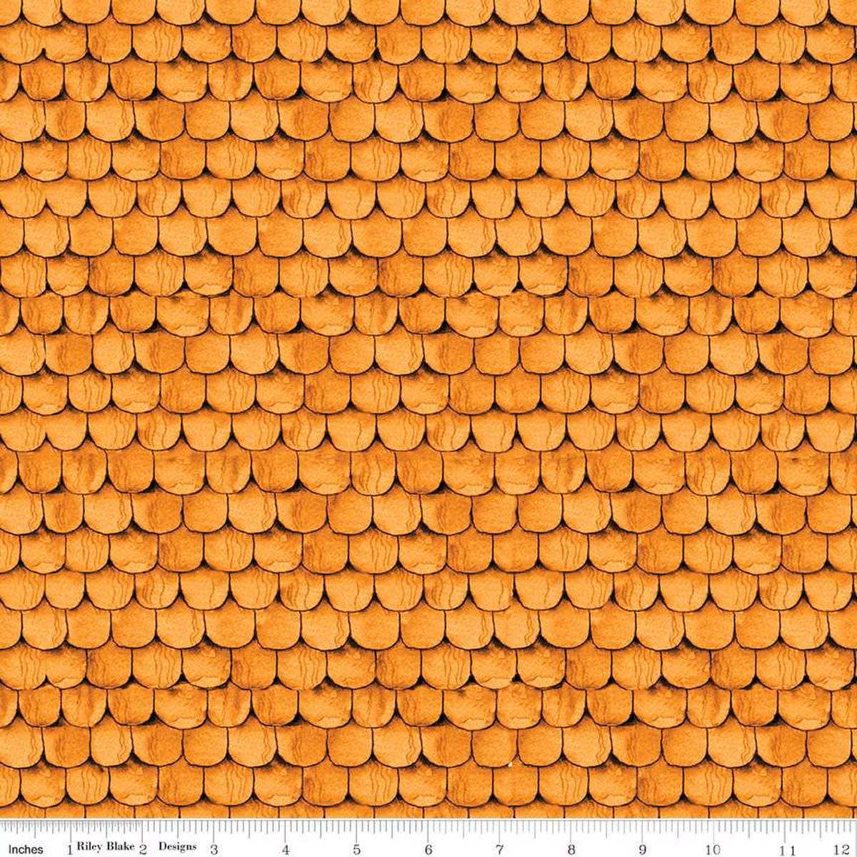 Pumpkin Patch Raise the Rooftop Orange - Riley Blake Designs - Cotton Fabric by the yard - C14577 - ORANGE - Halloween Fabric - Ray of Sonshine Design
