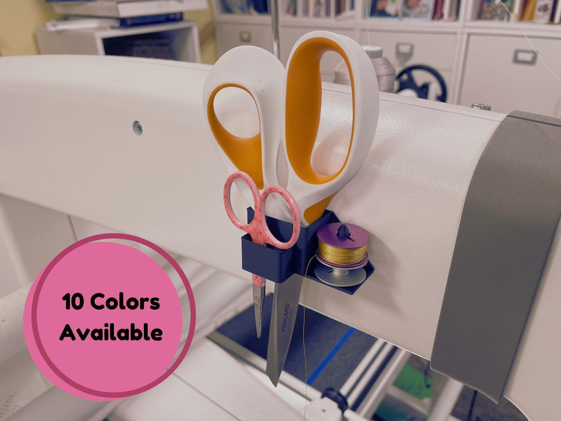 Quilt Machine, Longarm, Scissor and Bobbin Storage Organizer. Scissor Holder Longarm - Ray of Sonshine Design