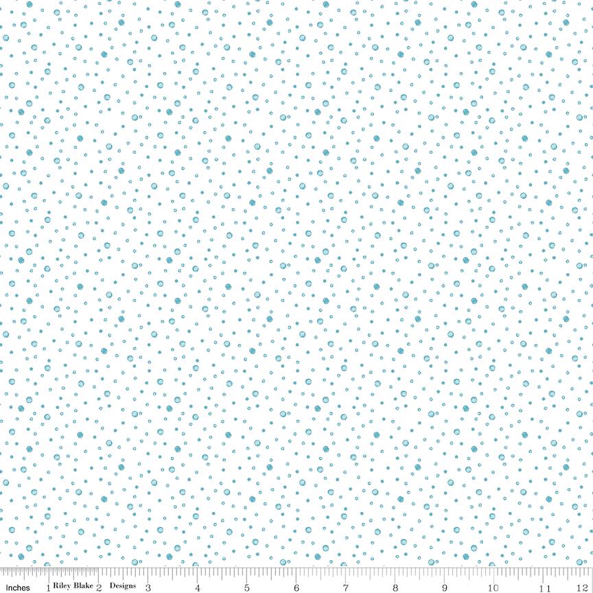 Reef Bubbles White - Riley Blake Designs - Cotton Fabric by the Yard - C17275 - WHITE - Ray of Sonshine Design
