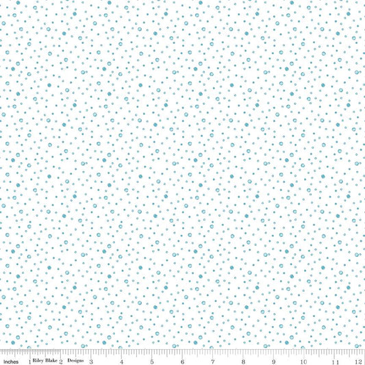 Reef Bubbles White - Riley Blake Designs - Cotton Fabric by the Yard - C17275 - WHITE - Ray of Sonshine Design