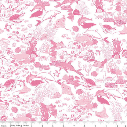 Reef Main Pink Riley Blake Designs Fabric by the Yard - Ray of Sonshine Design