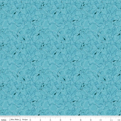 Reef Ocean Floor Blue - Riley Blake Designs - Cotton Fabric by the Yard - C17276 - BLUE - Ray of Sonshine Design