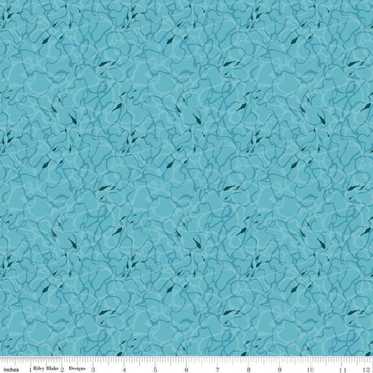 Reef Ocean Floor Blue - Riley Blake Designs - Cotton Fabric by the Yard - C17276 - BLUE - Ray of Sonshine Design
