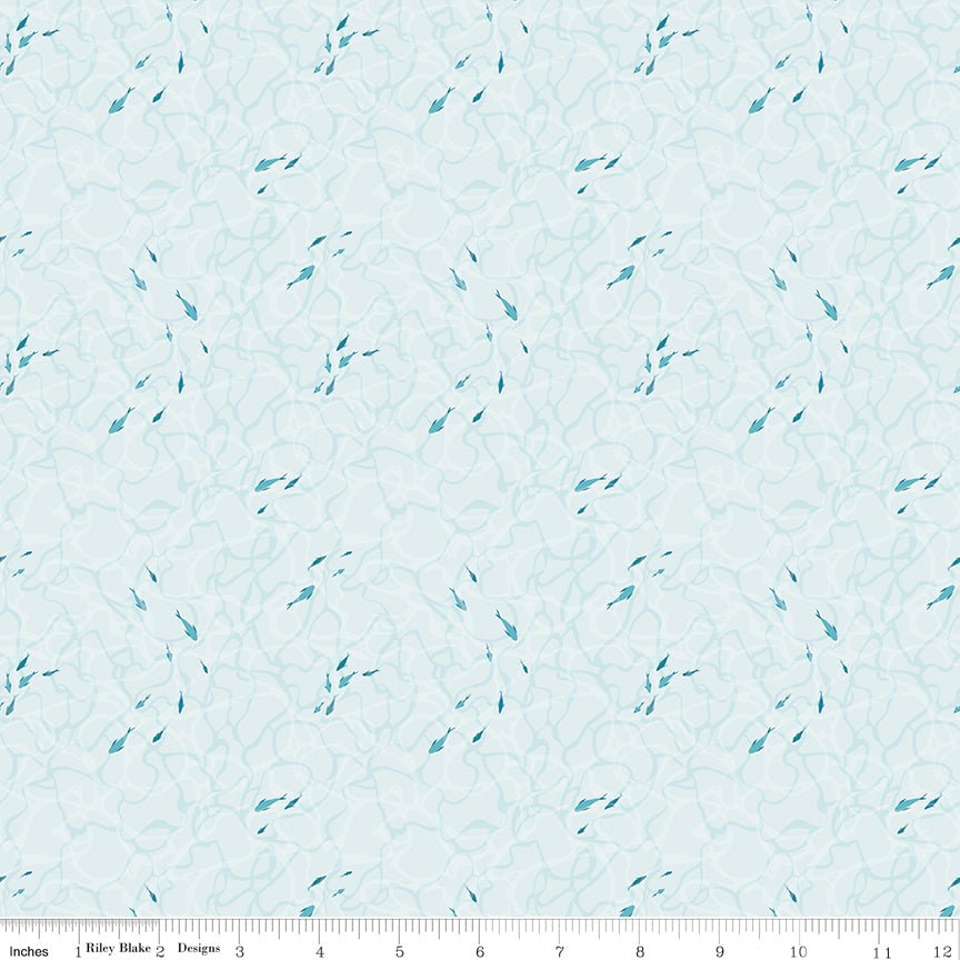 Reef Ocean Floor Powder Riley Blake Designs Quilting Fabric by the Yard - Ray of Sonshine Design