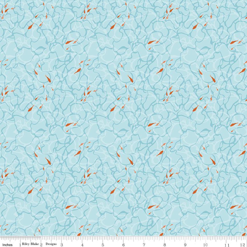 Reef Ocean Floor Sky - Riley Blake Designs - Cotton Fabric by the Yard - C17276 - SKY - Ray of Sonshine Design