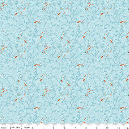 Reef Ocean Floor Sky - Riley Blake Designs - Cotton Fabric by the Yard - C17276 - SKY - Ray of Sonshine Design