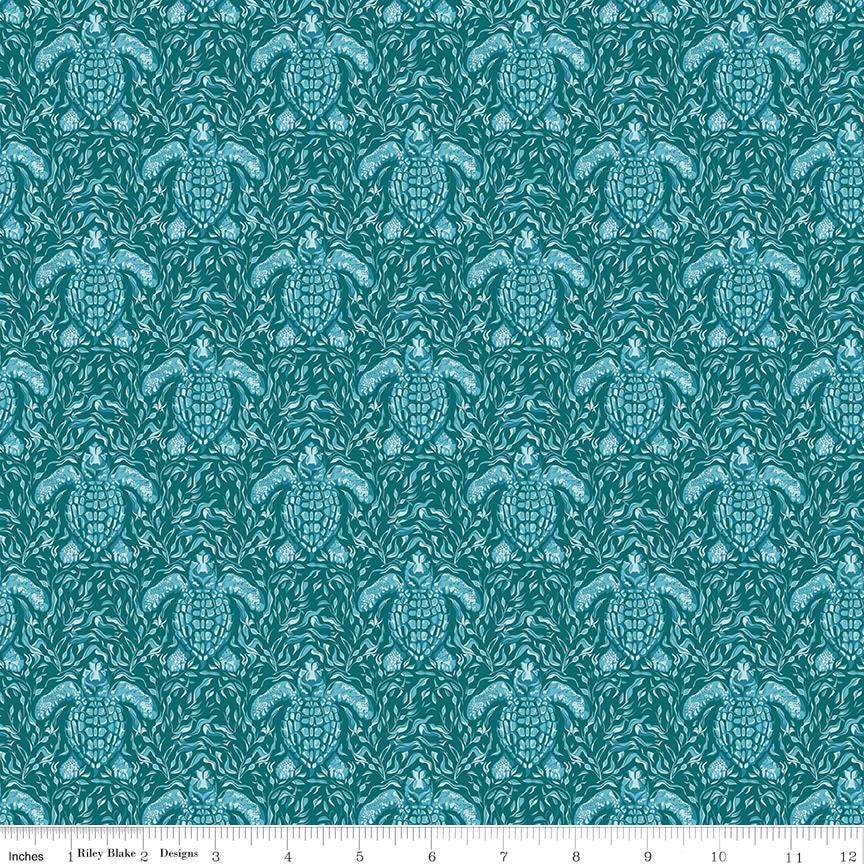 Reef Turtles Jade - Riley Blake Designs - Cotton Fabric by the Yard - C17271 - JADE - Ray of Sonshine Design