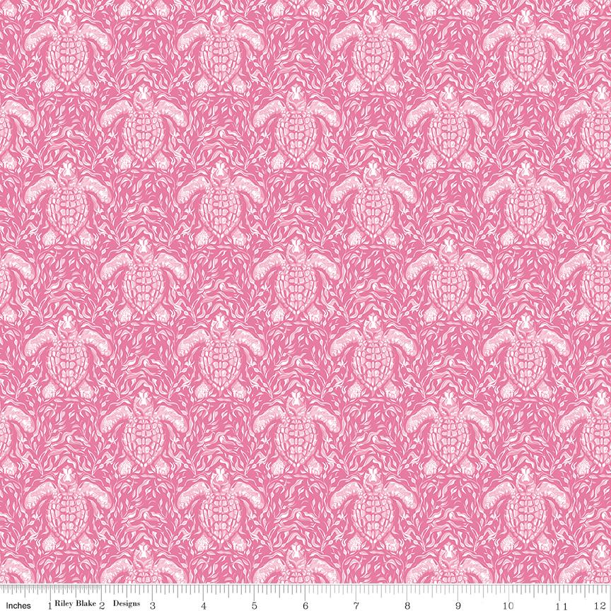 Reef Turtles Pink - Riley Blake Designs - Cotton Fabric by the Yard - C17271 - PINK - Ray of Sonshine Design