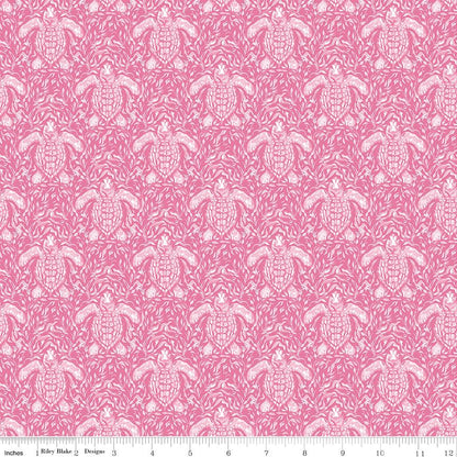 Reef Turtles Pink - Riley Blake Designs - Cotton Fabric by the Yard - C17271 - PINK - Ray of Sonshine Design