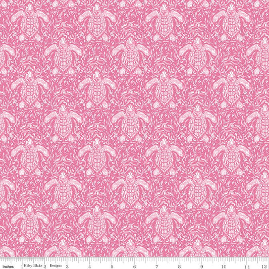 Reef Turtles Pink - Riley Blake Designs - Cotton Fabric by the Yard - C17271 - PINK - Ray of Sonshine Design