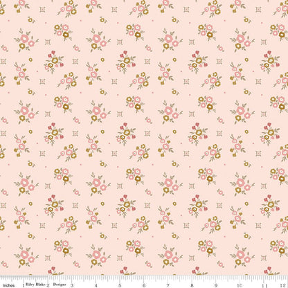 Renew Floral Pink Fabric by the Yard or Fat Quarter - Sandy Gervais for Riley Blake Designs - Ray of Sonshine Design