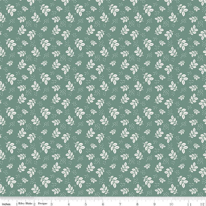 Renew Leaves Aqua Fabric by the Yard or Fat Quarter - Sandy Gervais for Riley Blake Designs - Ray of Sonshine Design