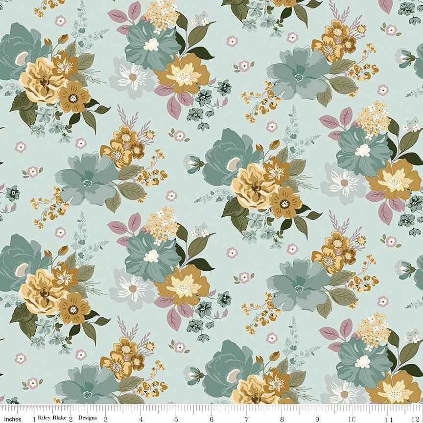 Renew Main Bleached Denim Fabric by the Yard or Fat Quarter - Sandy Gervais for Riley Blake Designs - Ray of Sonshine Design