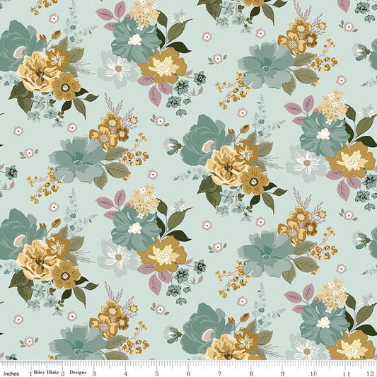 Renew Main Bleached Denim Fabric by the Yard or Fat Quarter - Sandy Gervais for Riley Blake Designs - Ray of Sonshine Design